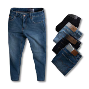 Men's Slim Fit Basic Jeans – Stretchable, Color Durable, Anti-Pilling, Youthful Fit