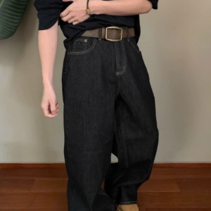 Black Retro Jeans Loose Fit Unisex Men Women