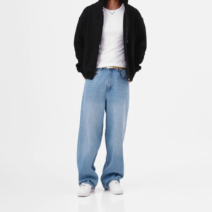 High quality cotton baggy jeans